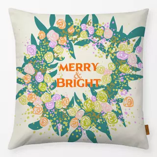 Kissen Merry Bright Kranz