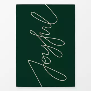 Geschirrtuch Joyful Lettering pine green