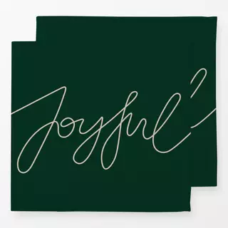 Servietten Joyful Lettering pine green