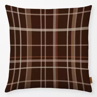 Kissen Autumn Checks brown