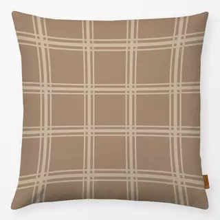 Kissen Winter Checks almond brown