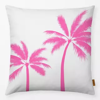 Kissen Tropical Palms hot pink