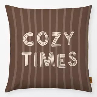 Kissen Cozy Times Stripes Brown