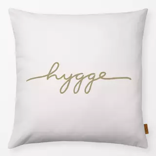 Kissen Hygge Typo Lettering grün