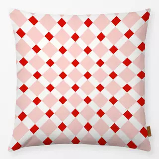 Kissen Christmas Plaid rosa & red