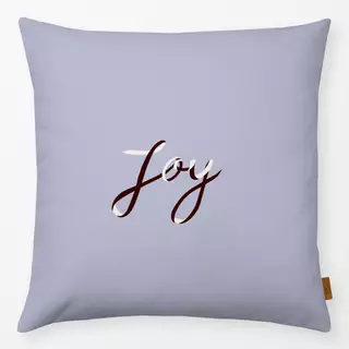 Kissen Joy Ribbonschrift Blau