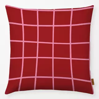 Kissen Wavy Checks Red