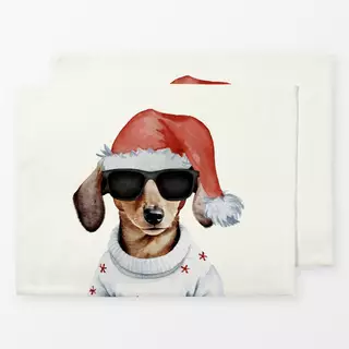 Tischset Christmas Cool Dog Dackel