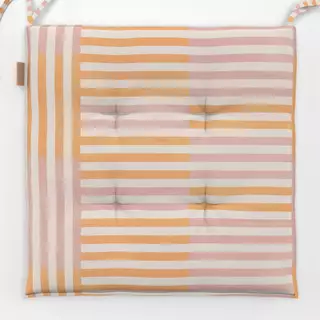 Sitzkissen Ikat Stripes Orange Rosa