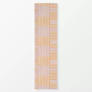 Tischläufer Ikat Stripes Orange Rosa