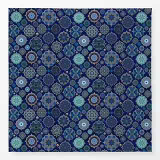 Tischdecke Moroccan Tiles Blue Gold