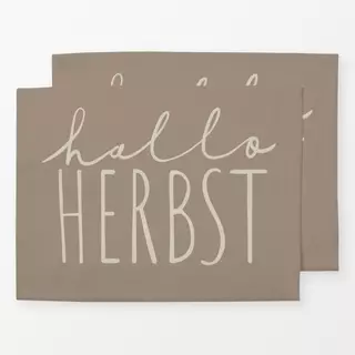 Tischset Hallo Herbst Beige