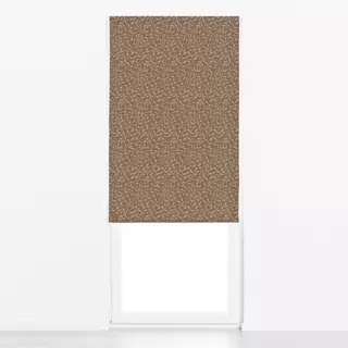 Raffrollo Diagonale Ranken Braun Beige