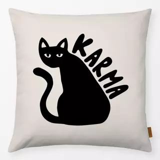 Kissen Karma Cat Schwarz