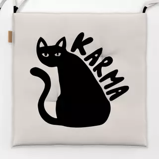 Sitzkissen Karma Cat Schwarz