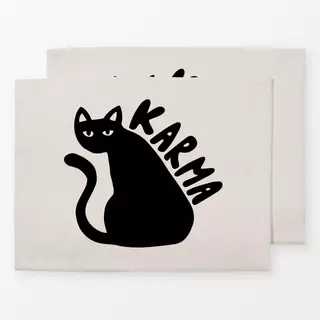 Tischset Karma Cat Schwarz