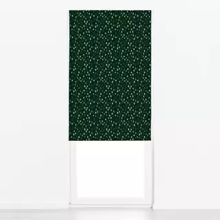 Raffrollo Winter Forest pine green