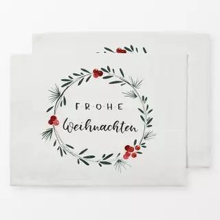 Tischset Kranz Frohe Weihnachten