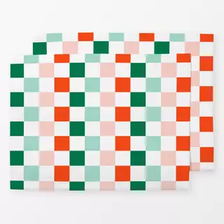 Tischset Jolly Christmas Checker