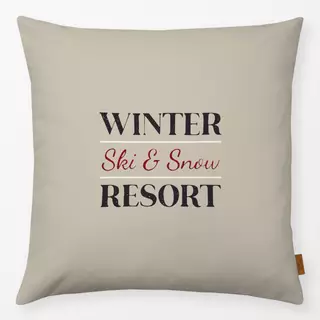 Kissen Winter Resort cottage beige