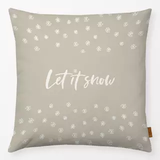 Kissen Let it snow cottagebeige