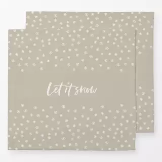 Servietten Let it snow cottagebeige