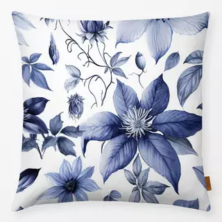 Kissen Charming Clematis blue