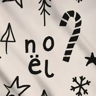 Meterware Noel Allover Pattern Black