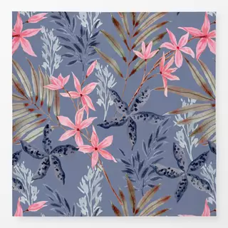 Tischdecke Autumn Orchids - dark blue