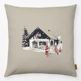 Kissen Berg Alm cottage beige