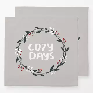 Servietten Cozy Days Kranz - nude