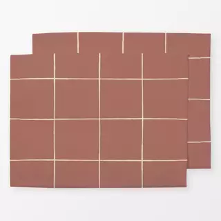 Tischset Grid marsala