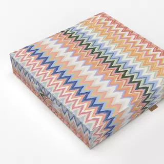 Bodenkissen Chevron Ikat Multicolor