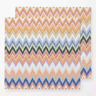 Servietten Chevron Ikat Multicolor