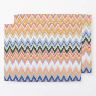 Tischset Chevron Ikat Multicolor