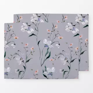 Tischset Winterflorals bleu