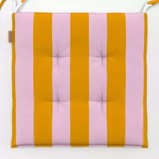 Sitzkissen cabana stripes - rosa orange