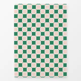 Geschirrtuch Chessboard Crossed Green