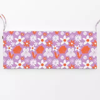 Bankauflage Petals Orange & Lilac