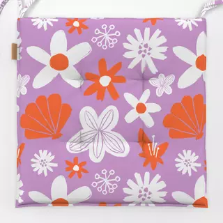 Sitzkissen Petals Orange & Lilac