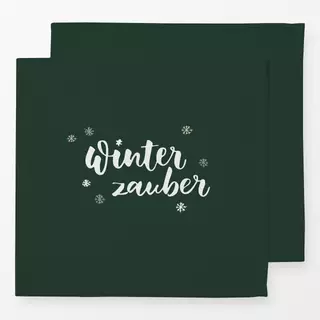 Servietten Winterzauber tannengrün