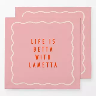 Servietten Life is betta with Lametta