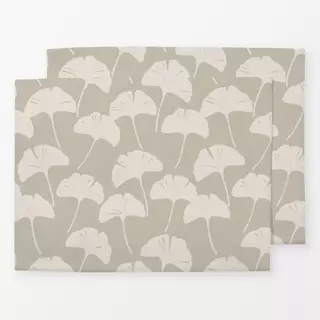 Tischset Gingko Blätter Beige