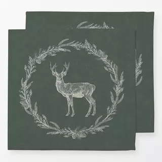 Servietten Nordic Deer wreath I