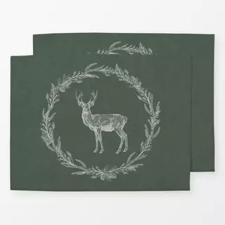 Tischset Nordic Deer wreath I