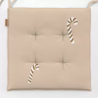 Sitzkissen Zuckerstangen beige