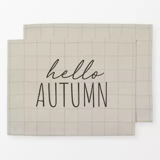 Tischset Hello Autumn Beige Karo