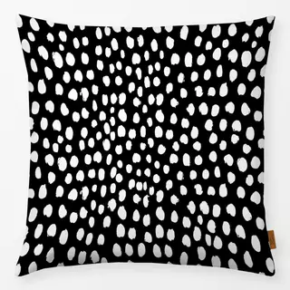 Kissen Dots White Black