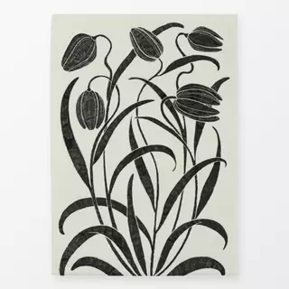 Geschirrtuch Tulip Flowers black