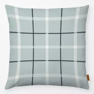 Kissen Tattersall Plaid graublau